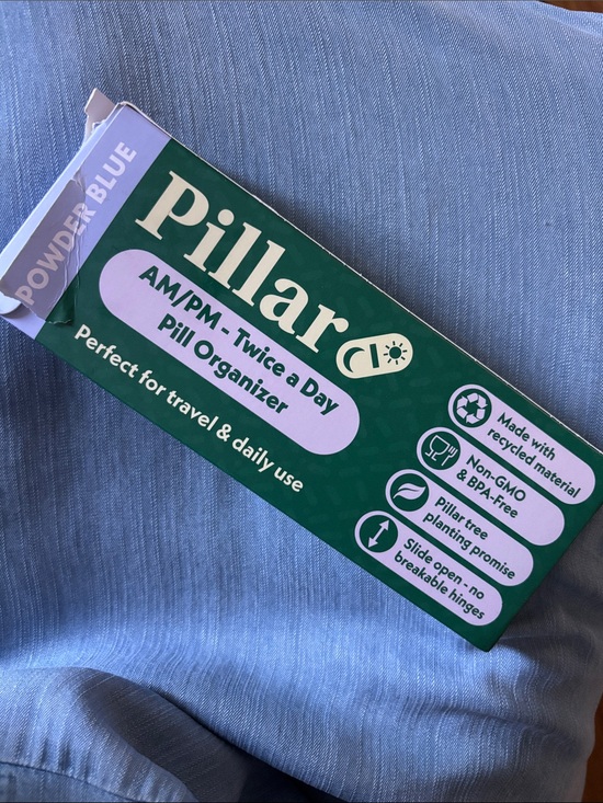 Pillar Other - PILLAR AM/PM Twice a Day Pill Organizer - Powder Blue